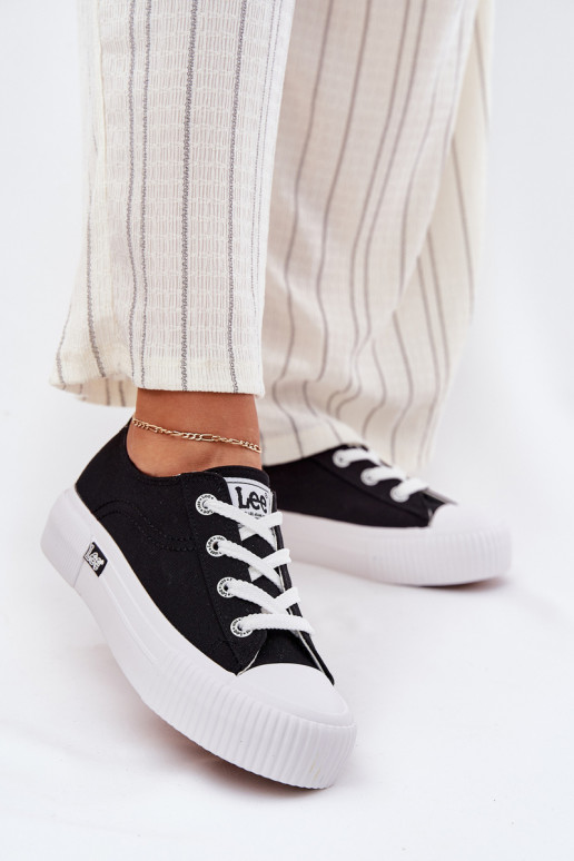 Ležérní obuv s platformou LEE ISLA C WOMEN LOW 50251001 Černé