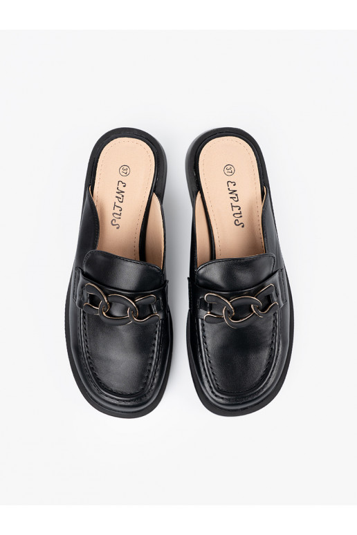 Černé Pantofle eko kůže  Černé Pantofle eko kůže