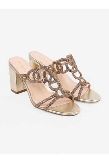 zlaté barvy Pantofle na podpatku Sergio Leone 2