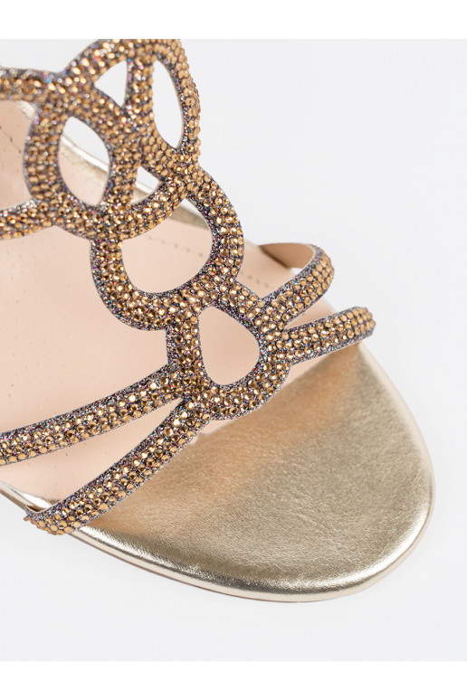 zlaté barvy Pantofle na podpatku Sergio Leone