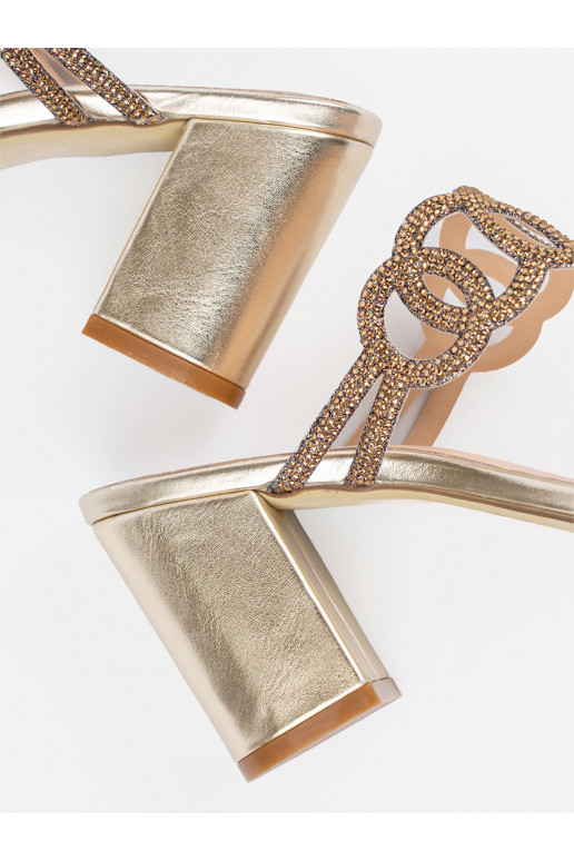 zlaté barvy Pantofle na podpatku Sergio Leone