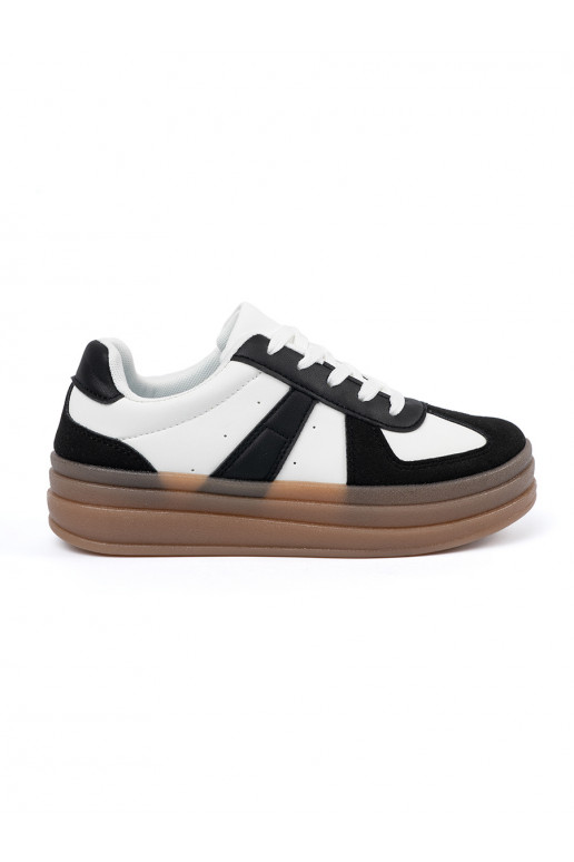 Černé a-bílé Tenisky s platformou