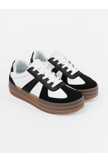 Černé a-bílé Tenisky s platformou 2