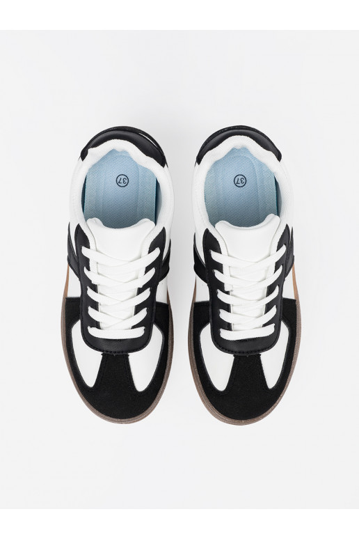 Černé a-bílé Tenisky s platformou