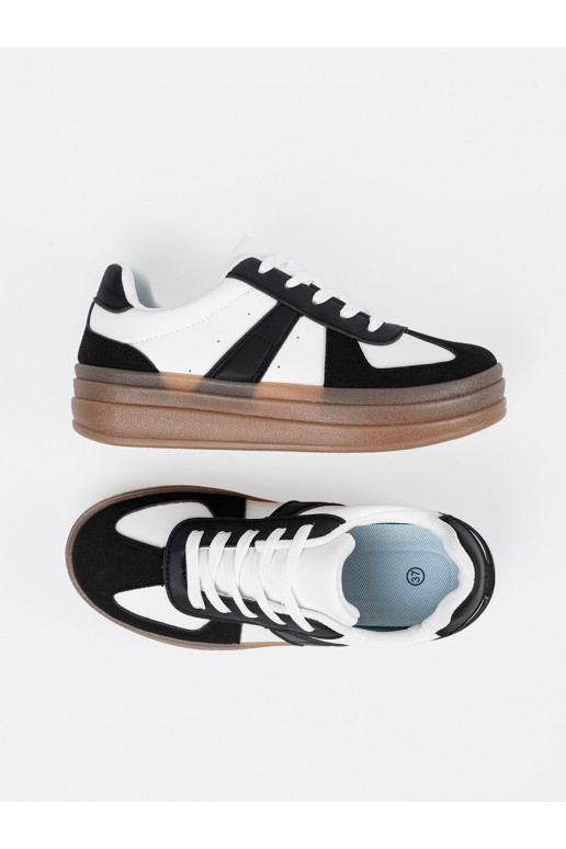Černé a-bílé Tenisky s platformou