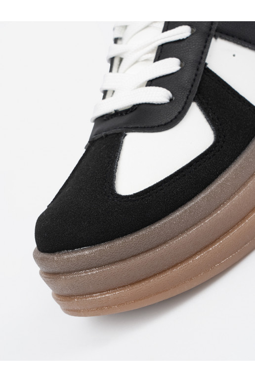 Černé a-bílé Tenisky s platformou