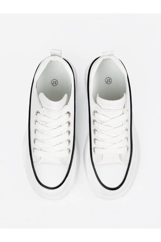  boty bílé s platformou