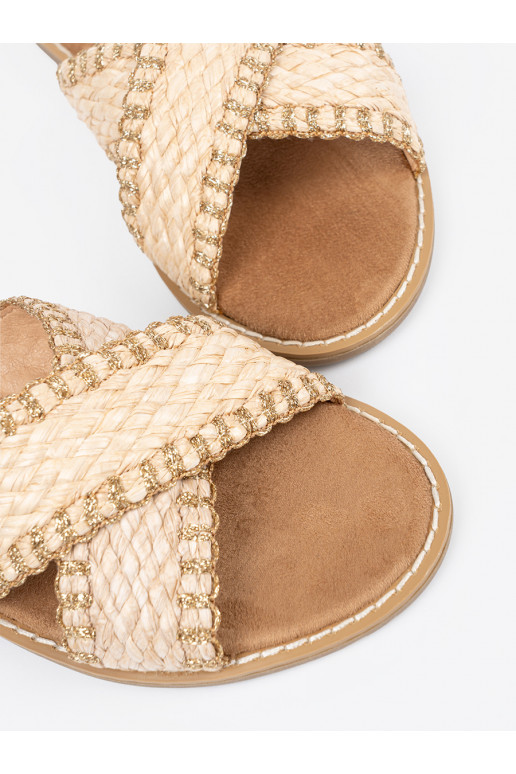 béžové Pantofle  