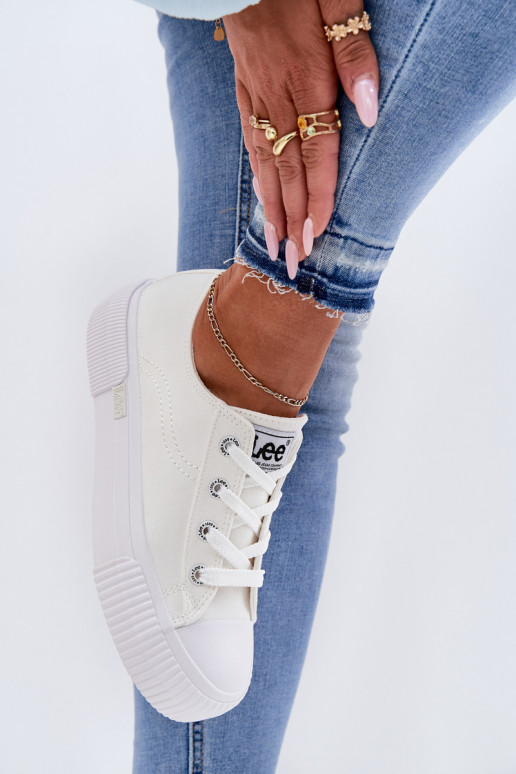 Ležérní obuv s platformou LEE ISLA C WOMEN LOW 50251001 bílé Ležérní obuv s platformou LEE ISLA C WOMEN LOW 50251001 bílé