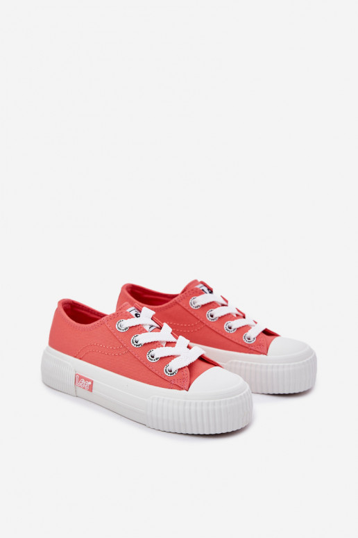 Dětské tenisky LEE ISLA C LOW JR 50251058 korálová barva Dětské tenisky LEE ISLA C LOW JR 50251058 korálová barva