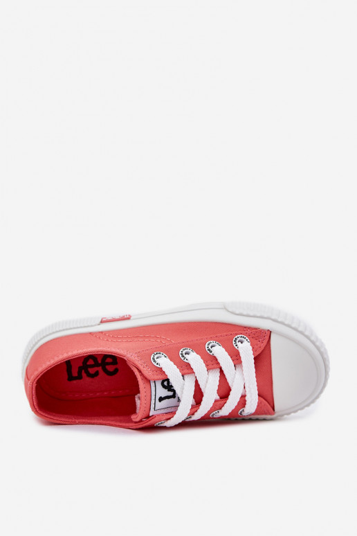 Dětské tenisky LEE ISLA C LOW JR 50251058 korálová barva Dětské tenisky LEE ISLA C LOW JR 50251058 korálová barva