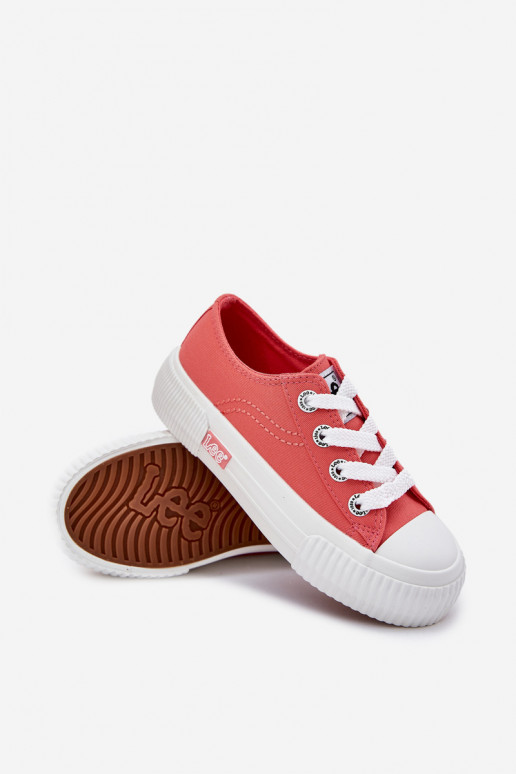 Dětské tenisky LEE ISLA C LOW JR 50251058 korálová barva Dětské tenisky LEE ISLA C LOW JR 50251058 korálová barva