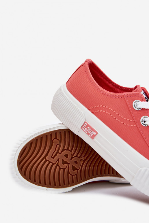 Dětské tenisky LEE ISLA C LOW JR 50251058 korálová barva Dětské tenisky LEE ISLA C LOW JR 50251058 korálová barva