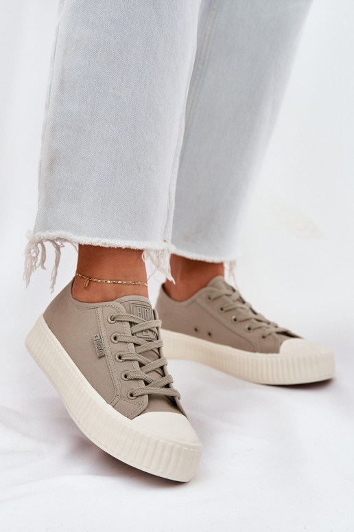 Ležérní obuv s platformou Big Star RR274779 šedá  Ležérní obuv s platformou Big Star RR274779 šedá