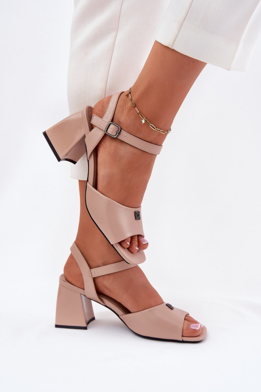 Dámské sandály na vysokém podpatku Vinceza 62235 béžové Dámské sandály na vysokém podpatku Vinceza 62235 béžové