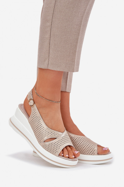 Dámské sandály   S.Barski LR51-660 zlaté barvy Dámské sandály   S.Barski LR51-660 zlaté barvy