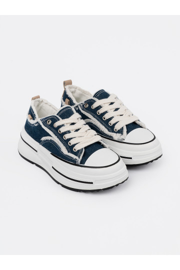 tmavě modrá Dámská obuv z bílá barvami wstawkami 2