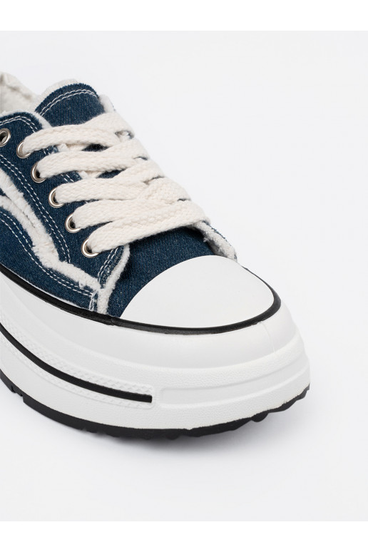 tmavě modrá Dámská obuv z bílá barvami wstawkami