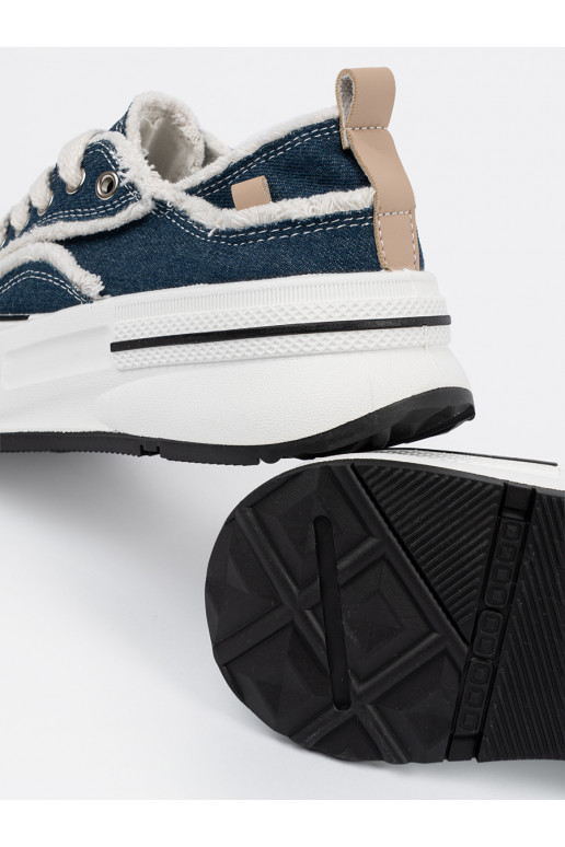 tmavě modrá Dámská obuv z bílá barvami wstawkami