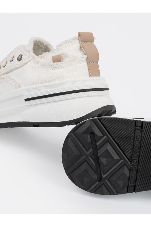 bílé  boty s platformou