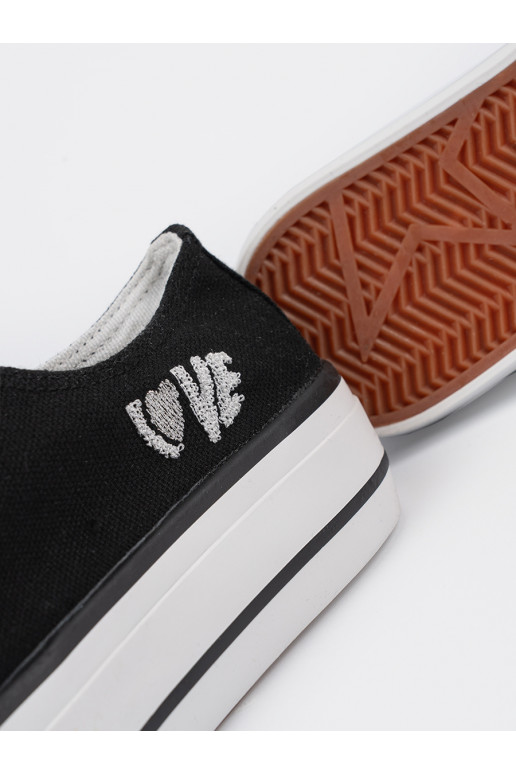 ležérní boty Černé s nápisy Love 