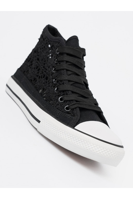 s ažurovými prvky Černé boty 