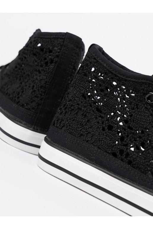 s ažurovými prvky Černé boty 