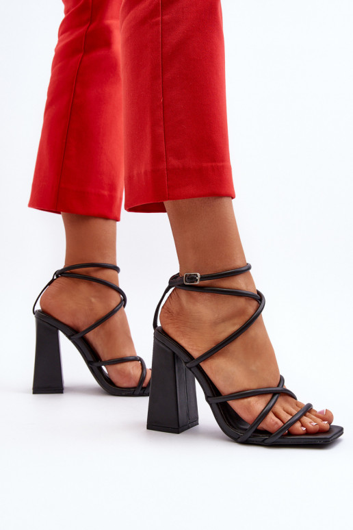  Elegantní sandály na vysokém podpatku Černé Josette