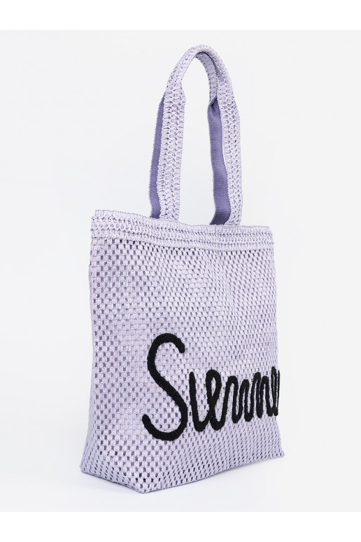 Fialová torba plażowa