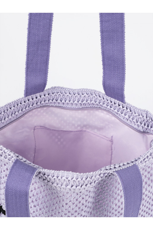 Fialová torba plażowa