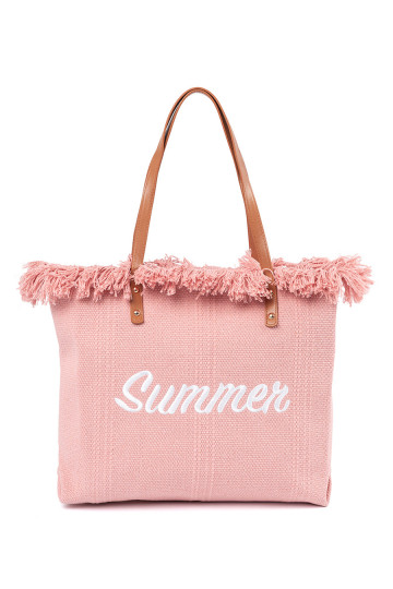 růžová kabelka plażowa