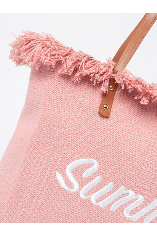 růžová kabelka plażowa