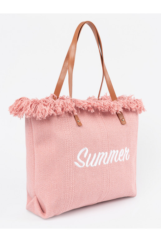 růžová kabelka plażowa