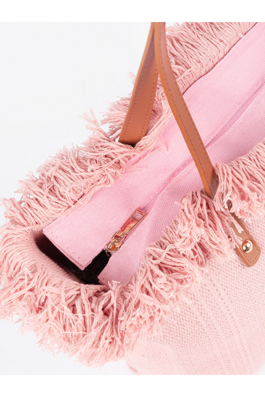 růžová kabelka plażowa