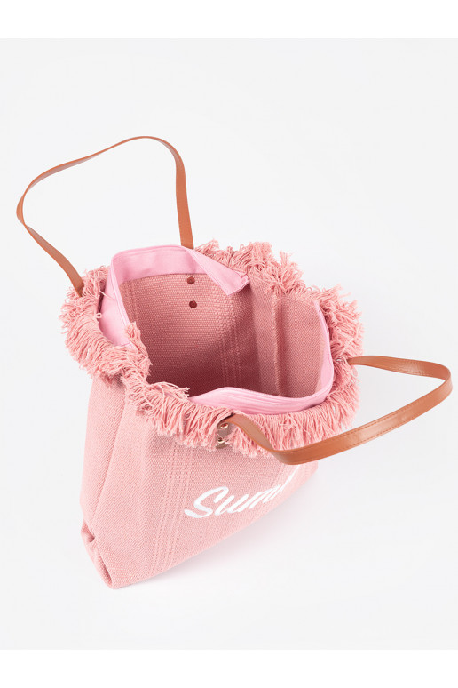růžová kabelka plażowa