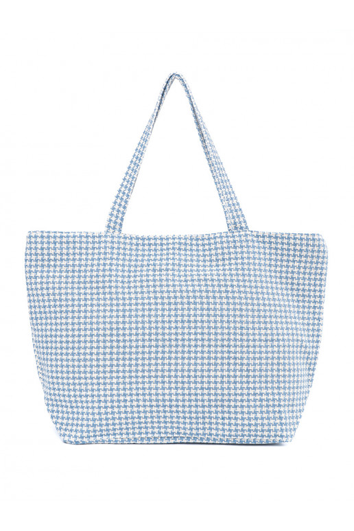 Kabelka/taška plażowa niebiesko-białą kratkę