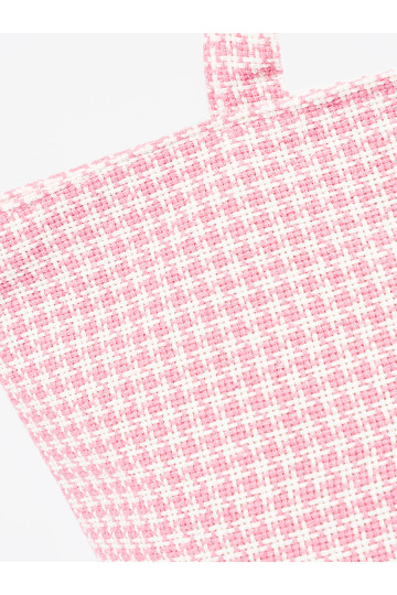 Kabelka/taška plażowa -białą kratkę 2