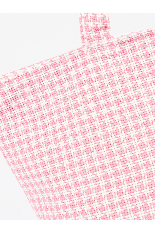 Kabelka/taška plażowa -białą kratkę