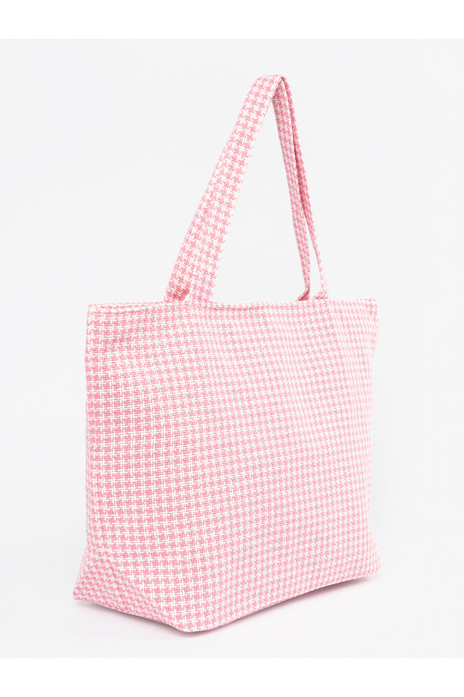 Kabelka/taška plażowa -białą kratkę