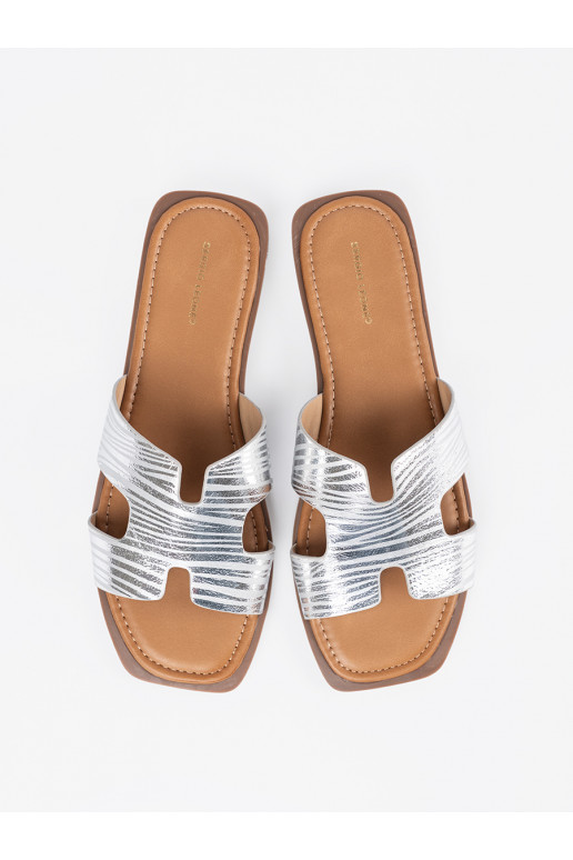 stříbrné barvy Pantofle 
