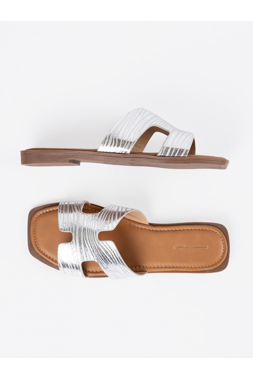 stříbrné barvy Pantofle 