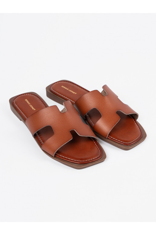 hnědá Pantofle  hnědá Pantofle