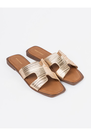 zlaté barvy Pantofle  2