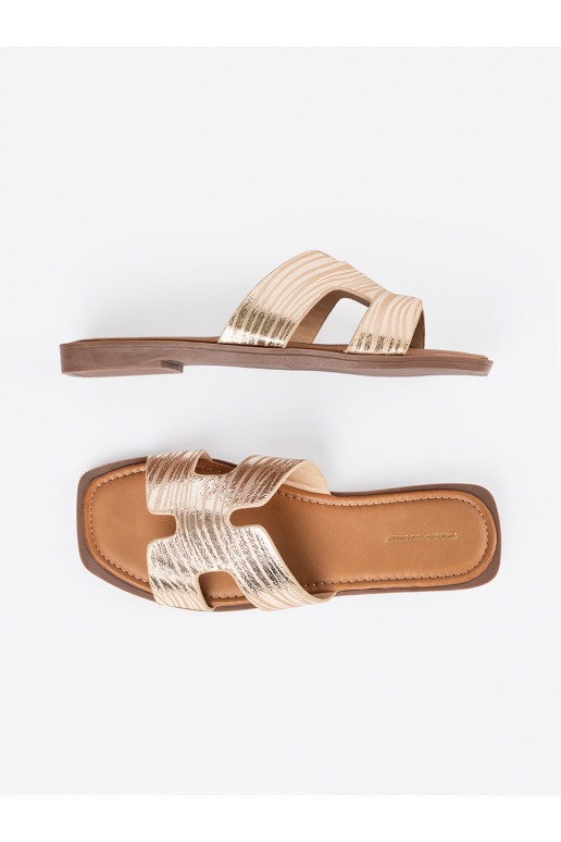 zlaté barvy Pantofle  zlaté barvy Pantofle