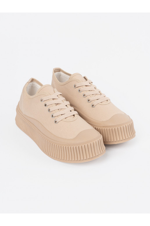 se šněrováním Dámská obuv s platformou 