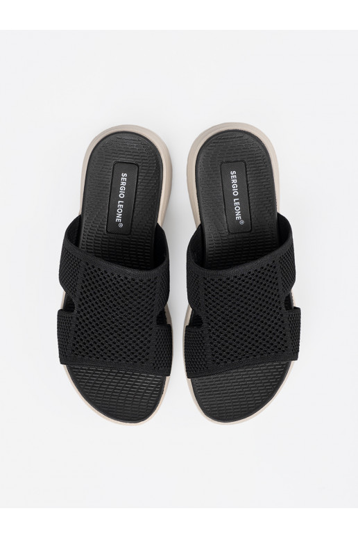  Černé Pantofle s platformou Sergio Leone