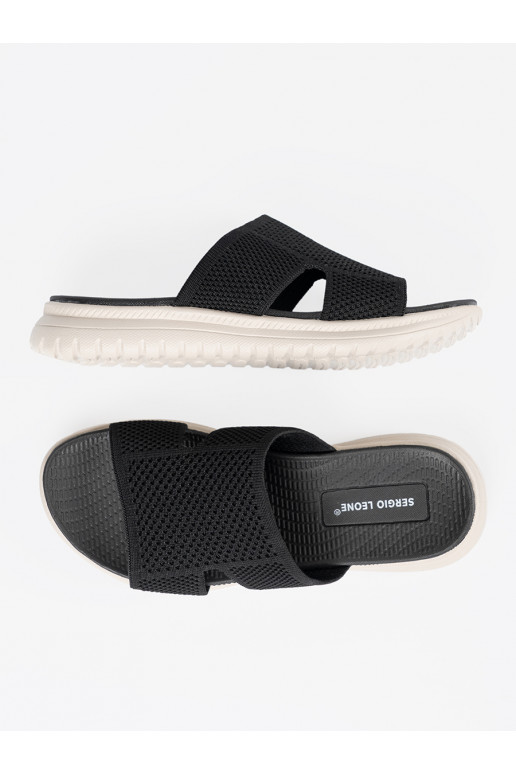  Černé Pantofle s platformou Sergio Leone