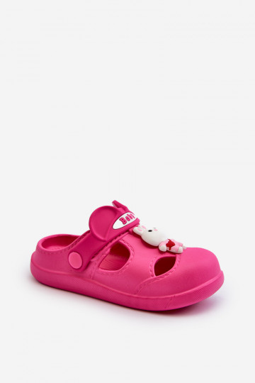 Pantofle Dětské  s ornamenty růžová Opleja