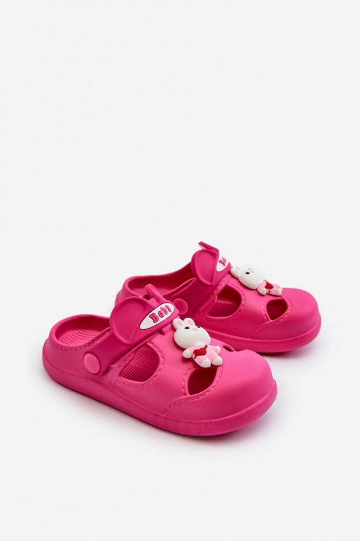 Pantofle Dětské  s ornamenty růžová Opleja Pantofle Dětské  s ornamenty růžová Opleja