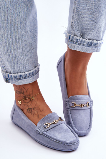 Klasické semišové mokasíny modrá Corinell
